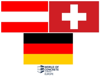 Flags of AUSTRIA, SWITZERLAND & GERMANY and WOCE Logo