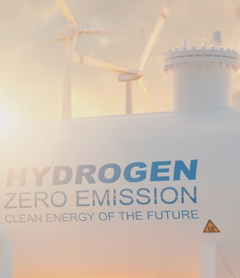illustration of hydrogen tank